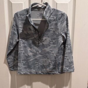 Vineyard Vines Gray Camo Quarter-Zip Pullover